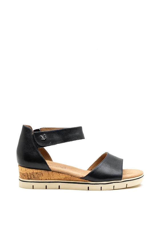 Women's Sandals with a Floral - Printed Upper in Pink for a Feminine Spring Look Caprice Nubuck Leather Low Wedge Sandals, Navy Women's Sandals with a Floral - Printed Upper in Pink for a Feminine Spring Look Caprice Nubuck Leather Low Wedge Sandals, Navy