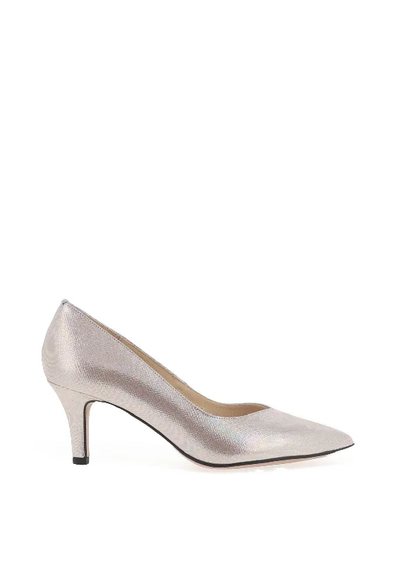 Women's water - resistant stiletto heel pumps for unexpected situations Emis Shimmer Mid Heel Court Shoes, Taupe Women's water - resistant stiletto heel pumps for unexpected situations Emis Shimmer Mid Heel Court Shoes, Taupe