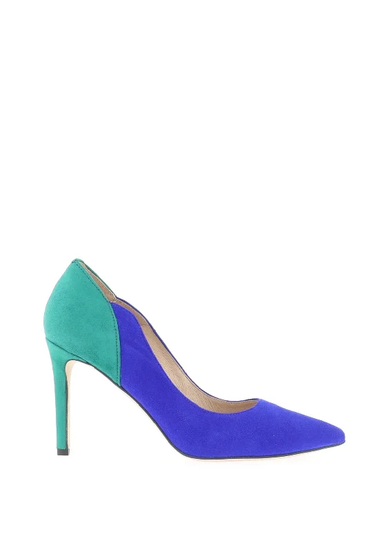 Women's tassel - adorned stiletto heel pumps for a bohemian touch Emis Colour Block Suede Court Shoes, Cobalt Blue & Green Women's tassel - adorned stiletto heel pumps for a bohemian touch Emis Colour Block Suede Court Shoes, Cobalt Blue & Green
