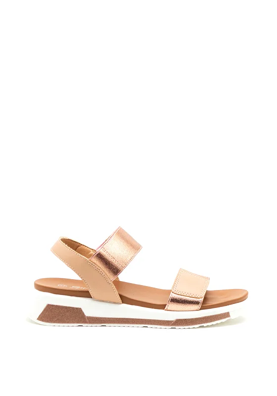 Women's Leather - Strapped Sandals with a Braided Detail in Brown for a Rustic Appeal Gordon Jack Chelle Metallic Strap Sandals, Pink Women's Leather - Strapped Sandals with a Braided Detail in Brown for a Rustic Appeal Gordon Jack Chelle Metallic Strap Sandals, Pink