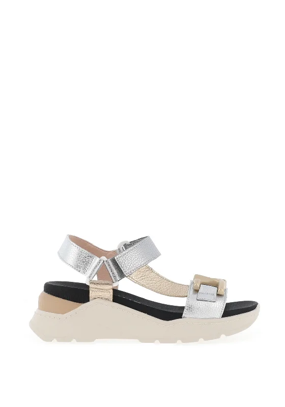 Women's Sandals with a Floral - Printed Upper in Pink for a Feminine Spring Look Hispanitas Leather Velcro Strap Sandals, Silver Women's Sandals with a Floral - Printed Upper in Pink for a Feminine Spring Look Hispanitas Leather Velcro Strap Sandals, Silver