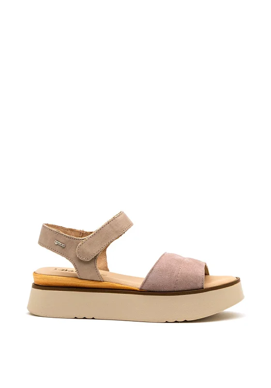 Women's Cork - Soled Espadrille Sandals with a Rope - Trimmed Upper in Navy for a Summer Vibe Igi & Co. Suede Leather Mix Platform Sandals, Nude Women's Cork - Soled Espadrille Sandals with a Rope - Trimmed Upper in Navy for a Summer Vibe Igi & Co. Suede Leather Mix Platform Sandals, Nude