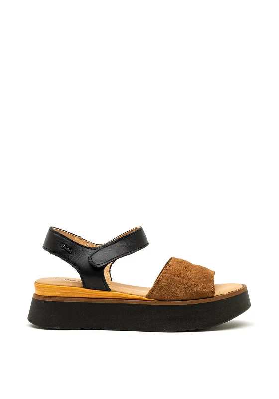 Women's Strappy Gladiator Sandals with Buckle Closures in Tan for a Boho Look Igi & Co. Suede Platform Sandals, Brown Women's Strappy Gladiator Sandals with Buckle Closures in Tan for a Boho Look Igi & Co. Suede Platform Sandals, Brown