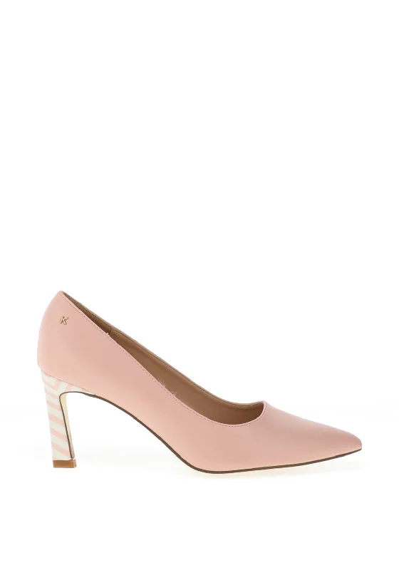 Women's satin - lined stiletto heel pumps for extra comfort Kate Appleby Bamburgh Shimmer Spot Print Heeled Shoe, Blush Zig