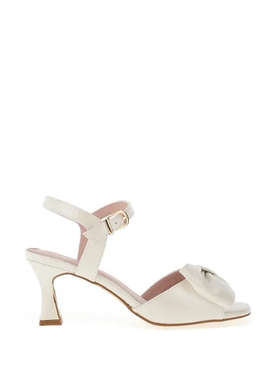 Women's wide - width stiletto heel pumps for a comfortable fit Kate Appleby Dornie Bow Heeled Shoe, Soft Snow