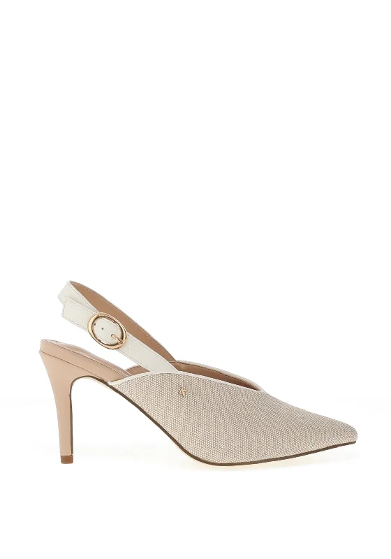 Women's lavender stiletto heel pumps for a delicate style Kate Appleby Moonwise Shimmer Lattice Print Heeled Shoe, Gold Baileys