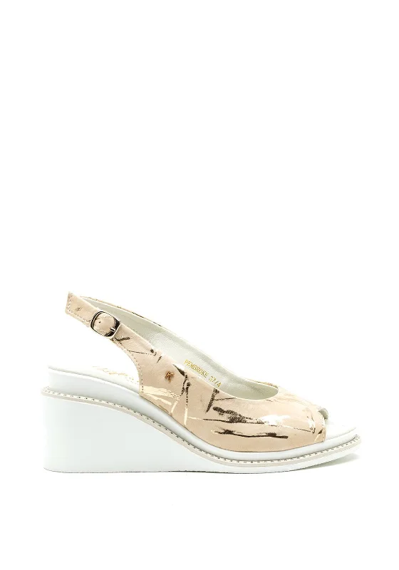 Women's Flat Slide Sandals with a Memory Foam Insole in White for All - Day Comfort Kate Appleby Pembroke Sling Back Wedged Sandals, Beige Women's Flat Slide Sandals with a Memory Foam Insole in White for All - Day Comfort Kate Appleby Pembroke Sling Back Wedged Sandals, Beige
