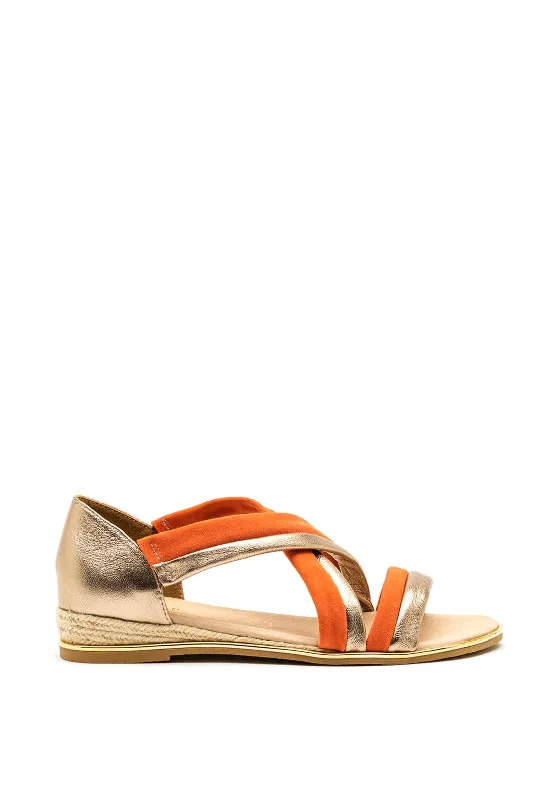 Women's Sandals with a Floral - Printed Upper in Pink for a Feminine Spring Look Kate Appleby Rothes Strappy Sandals, Cream and Coral