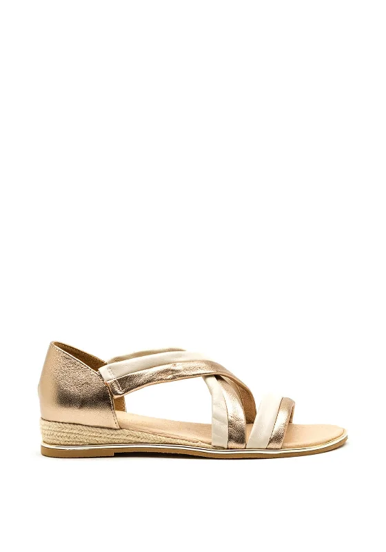 Women's Strappy Gladiator Sandals with Buckle Closures in Tan for a Boho Look Kate Appleby Rothes Strappy Sandals, Cream and Gold Women's Strappy Gladiator Sandals with Buckle Closures in Tan for a Boho Look Kate Appleby Rothes Strappy Sandals, Cream and Gold