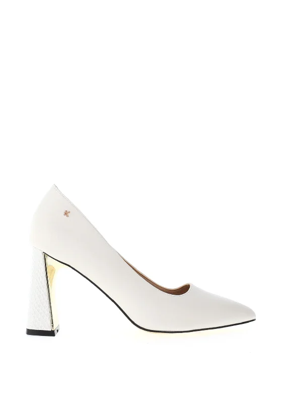 Women's wide - width stiletto heel pumps for a comfortable fit Kate Appleby Southall Croc Print Heeled Shoe, Snow White Women's wide - width stiletto heel pumps for a comfortable fit Kate Appleby Southall Croc Print Heeled Shoe, Snow White