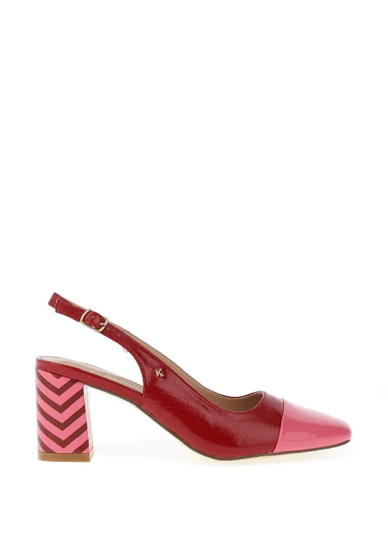 Women's charcoal gray stiletto heel pumps for a neutral yet stylish option Kate Appleby Ystrad Patent Heeled Shoe, Raspberry Zig