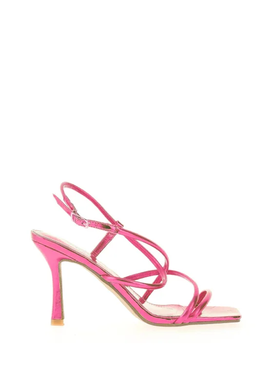 Women's cocktail party stiletto heel pumps with a unique pattern Zen Collection Metallic Multi Strap Heeled Shoe, Fuchsia Women's cocktail party stiletto heel pumps with a unique pattern Zen Collection Metallic Multi Strap Heeled Shoe, Fuchsia