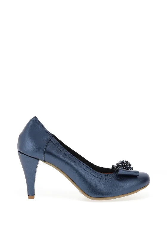 Women's forest green stiletto heel pumps for a nature - inspired look Le Babe Metallic Cluster Bow Shimmer Heeled Shoes, Navy Blue Women's forest green stiletto heel pumps for a nature - inspired look Le Babe Metallic Cluster Bow Shimmer Heeled Shoes, Navy Blue