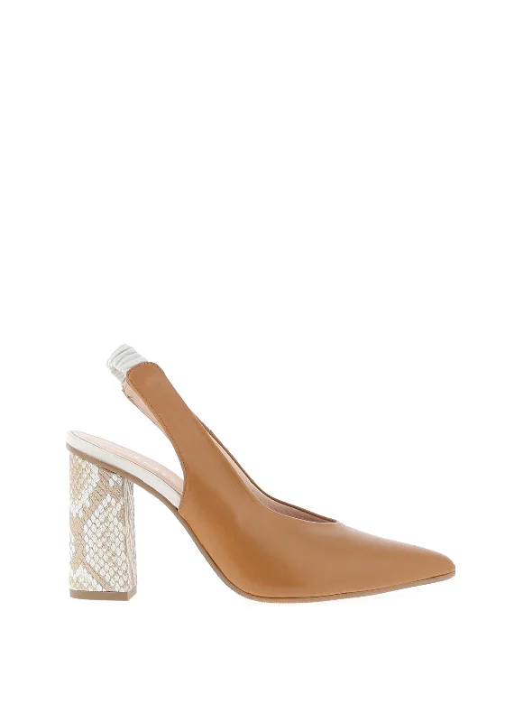 Women's non - slip stiletto heel pumps for safety on slippery floors Lodi Senic Block Sling Back Heels, Tan Multi Women's non - slip stiletto heel pumps for safety on slippery floors Lodi Senic Block Sling Back Heels, Tan Multi