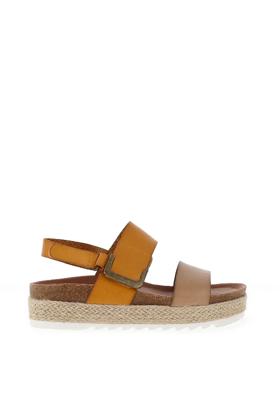 Women's Strappy Gladiator Sandals with Buckle Closures in Tan for a Boho Look Lunar Deanna Espadrille Platform Sandals, Beige Women's Strappy Gladiator Sandals with Buckle Closures in Tan for a Boho Look Lunar Deanna Espadrille Platform Sandals, Beige
