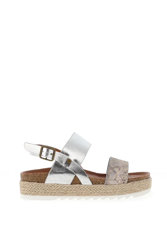 Women's Sandals with a Glitter - Coated Strap in Gold for a Sparkly Summer Outfit Lunar Nest Snake Espadrille Platform Sandals, Grey Women's Sandals with a Glitter - Coated Strap in Gold for a Sparkly Summer Outfit Lunar Nest Snake Espadrille Platform Sandals, Grey