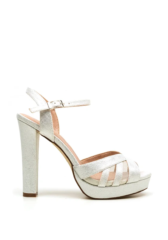Women's Thong Sandals with a Beaded Design in Multicolor for a Beachy Aesthetic Menbur Glitter Platform Heeled Sandals, Silver Women's Thong Sandals with a Beaded Design in Multicolor for a Beachy Aesthetic Menbur Glitter Platform Heeled Sandals, Silver
