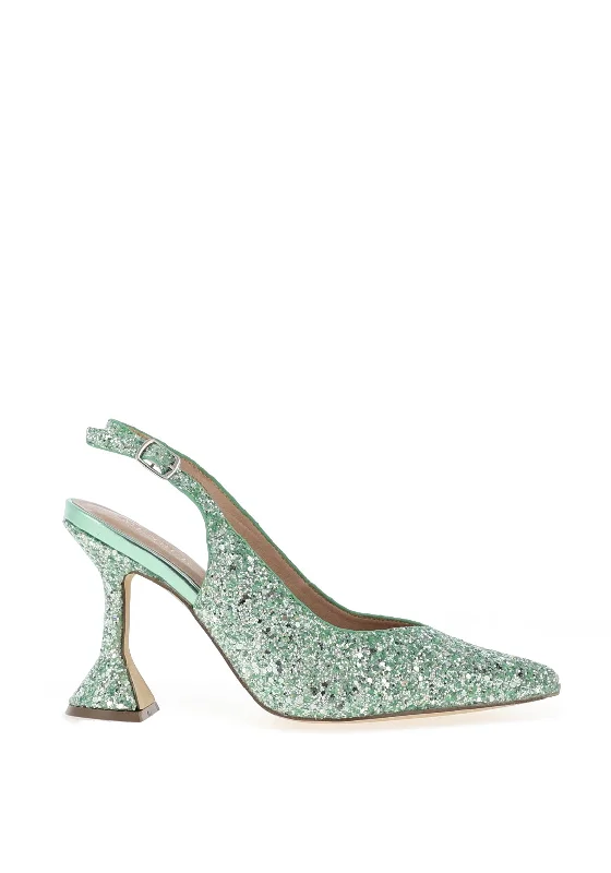 Women's teal stiletto heel pumps for a unique and modern look Menbur Pointed Toe Glitter Heeled Shoes, Mint Women's teal stiletto heel pumps for a unique and modern look Menbur Pointed Toe Glitter Heeled Shoes, Mint