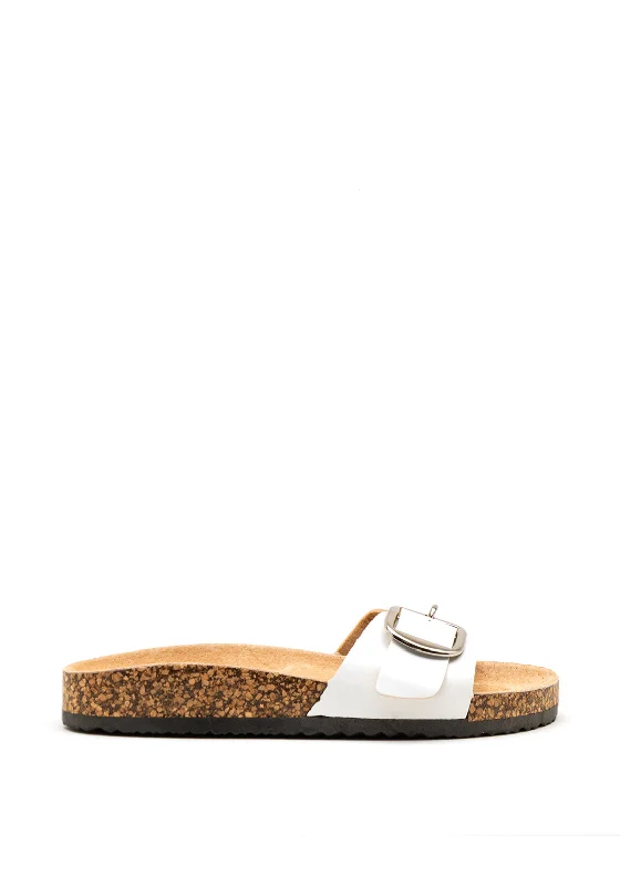 Women's Sandals with a Wedge Heel and a Tassel Detail in Orange for a Trendy Look Millie & Co. Buckle Slip on Sandals, White Women's Sandals with a Wedge Heel and a Tassel Detail in Orange for a Trendy Look Millie & Co. Buckle Slip on Sandals, White