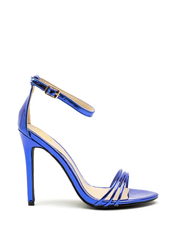 Women's Sandals with a Floral - Printed Upper in Pink for a Feminine Spring Look Millie & Co Susie Metallic Heeled Sandals, Blue Women's Sandals with a Floral - Printed Upper in Pink for a Feminine Spring Look Millie & Co Susie Metallic Heeled Sandals, Blue
