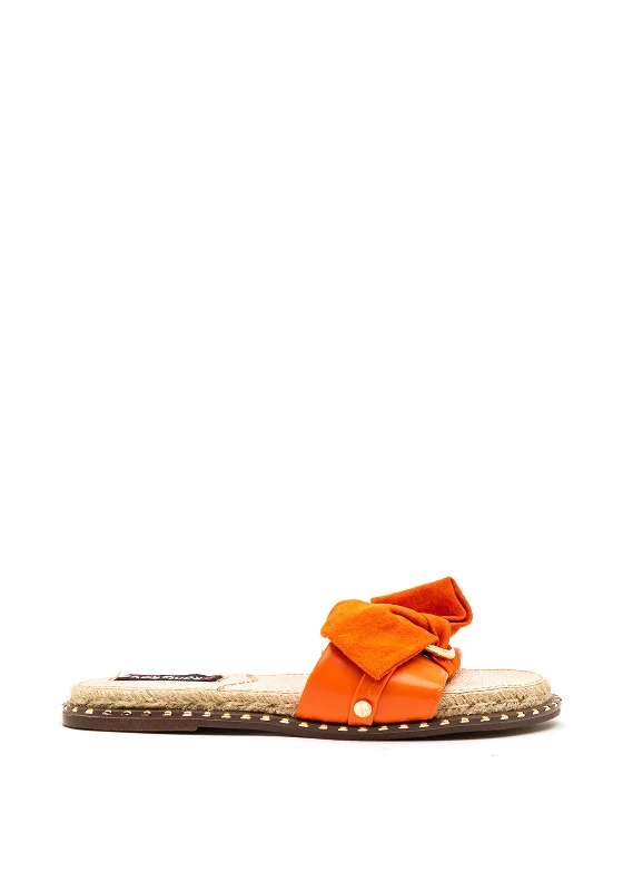 Women's Ankle - Strap Sandals with a Block Heel in Red for a Sophisticated Style Rant & Rave Juno Bow Slip on Sandals, Orange Women's Ankle - Strap Sandals with a Block Heel in Red for a Sophisticated Style Rant & Rave Juno Bow Slip on Sandals, Orange