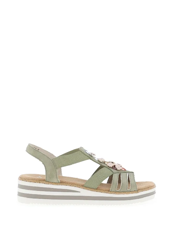 Women's Rhinestone - Embellished Open - Toe Sandals in Silver for a Glamorous Party Look Rieker Flower Strappy Sandals, Green Women's Rhinestone - Embellished Open - Toe Sandals in Silver for a Glamorous Party Look Rieker Flower Strappy Sandals, Green