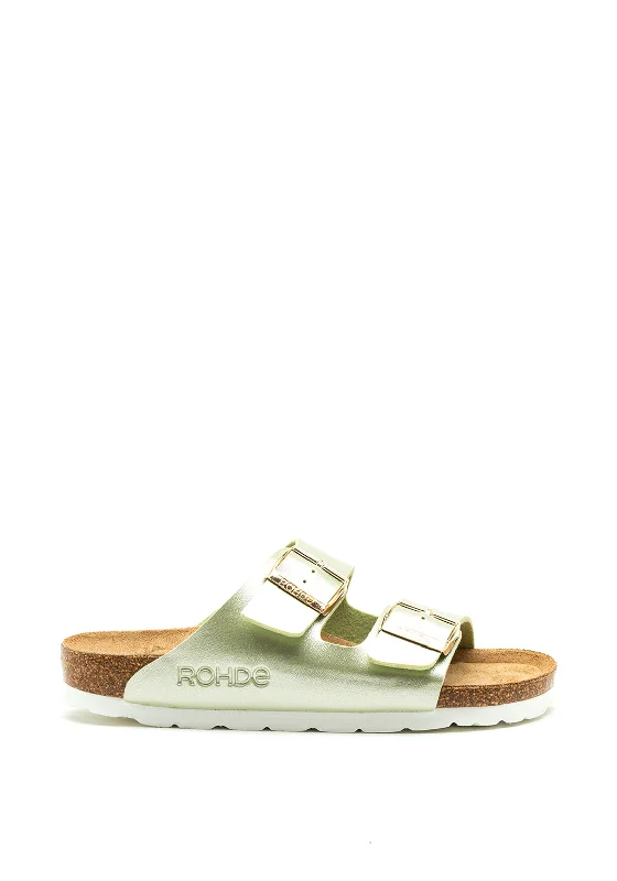 Women's Ankle - Strap Sandals with a Block Heel in Red for a Sophisticated Style Rohde Metallic Buckle Chunky Slip on Sandals, Green Women's Ankle - Strap Sandals with a Block Heel in Red for a Sophisticated Style Rohde Metallic Buckle Chunky Slip on Sandals, Green