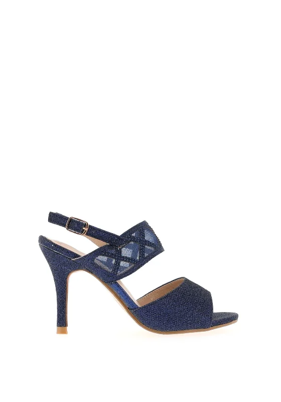 Women's Thong Sandals with a Beaded Design in Multicolor for a Beachy Aesthetic Sorento Moor Glitter Mesh Strap Heeled Sandals, Navy Women's Thong Sandals with a Beaded Design in Multicolor for a Beachy Aesthetic Sorento Moor Glitter Mesh Strap Heeled Sandals, Navy