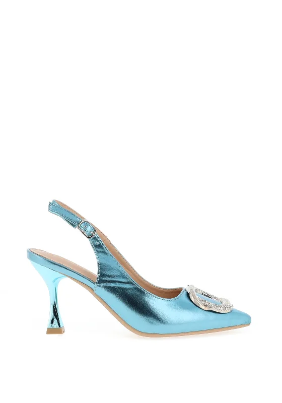 Women's red - carpet stiletto heel pumps for a glamorous event Sorento Ellingham Embellished Sling Back Heeled Shoes, Blue Women's red - carpet stiletto heel pumps for a glamorous event Sorento Ellingham Embellished Sling Back Heeled Shoes, Blue