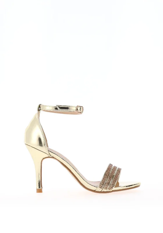 Women's Rhinestone - Embellished Open - Toe Sandals in Silver for a Glamorous Party Look Sorento Preston Rhinestone Strappy Heeled Sandals, Gold Women's Rhinestone - Embellished Open - Toe Sandals in Silver for a Glamorous Party Look Sorento Preston Rhinestone Strappy Heeled Sandals, Gold