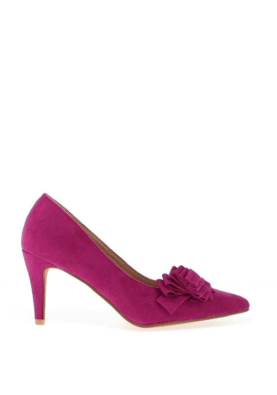 Women's genuine leather stiletto heel pumps with a soft finish Sorento Westerham Pointed Toe Court Shoes, Pink Women's genuine leather stiletto heel pumps with a soft finish Sorento Westerham Pointed Toe Court Shoes, Pink