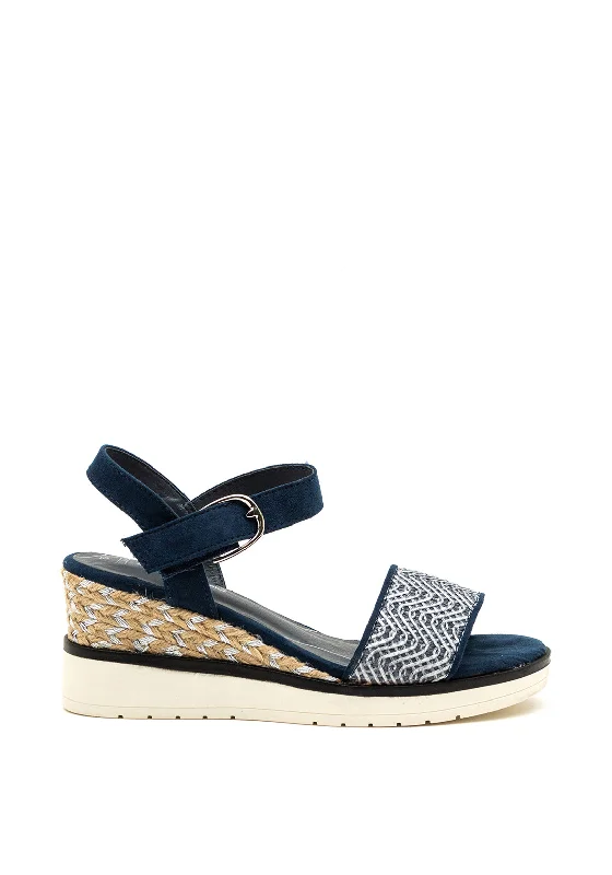 Women's Leather - Strapped Sandals with a Braided Detail in Brown for a Rustic Appeal Sprox Woven Strap Espadrille Wedge Sandals, Navy Women's Leather - Strapped Sandals with a Braided Detail in Brown for a Rustic Appeal Sprox Woven Strap Espadrille Wedge Sandals, Navy