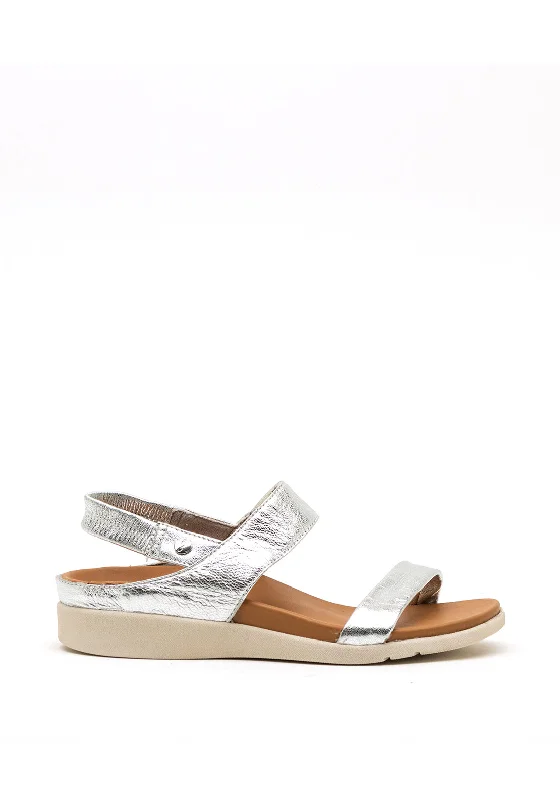Women's Sandals with a Floral - Printed Upper in Pink for a Feminine Spring Look Strive Isla Metallic Leather Elastic Strap Sandals, Silver Women's Sandals with a Floral - Printed Upper in Pink for a Feminine Spring Look Strive Isla Metallic Leather Elastic Strap Sandals, Silver
