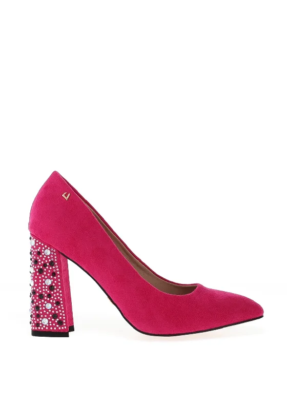 Women's ankle - strap stiletto heel pumps with a cut - out detail Una Healy Country On Diamante Block Heeled Shoe, Techno Gem