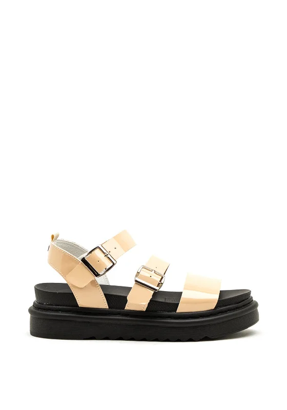 Women's Sandals with a Wedge Heel and a Tassel Detail in Orange for a Trendy Look Una Healy Strange Fruit Chunky Sandals, Nude Women's Sandals with a Wedge Heel and a Tassel Detail in Orange for a Trendy Look Una Healy Strange Fruit Chunky Sandals, Nude