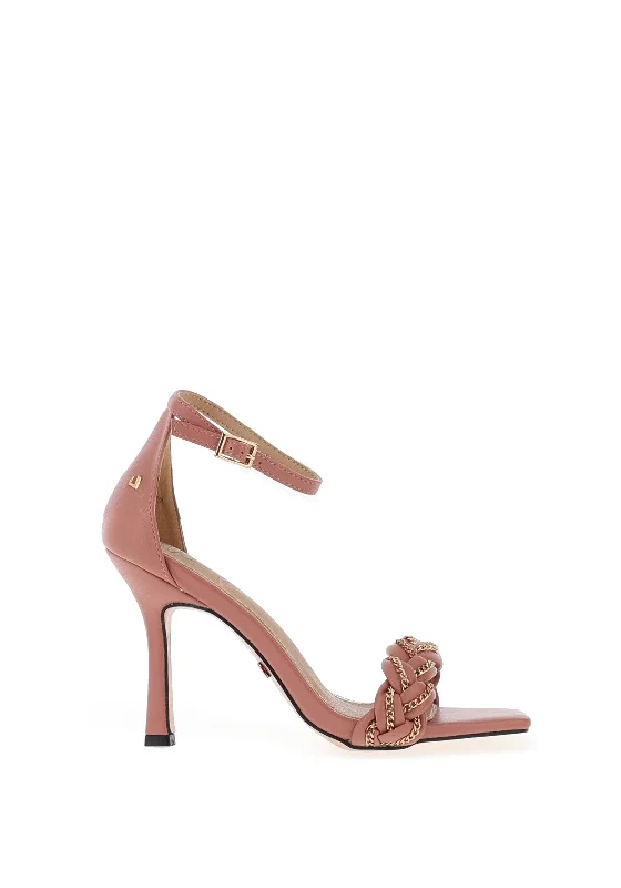 Women's Sandals with a Floral - Printed Upper in Pink for a Feminine Spring Look Una Healy Sweete Motions Chain Pleat Heeled Sandals, Pink Women's Sandals with a Floral - Printed Upper in Pink for a Feminine Spring Look Una Healy Sweete Motions Chain Pleat Heeled Sandals, Pink