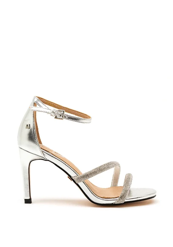 Women's Leather - Strapped Sandals with a Braided Detail in Brown for a Rustic Appeal Una Healy Xanadu Diamante Strap Heeled Sandals, Silver Women's Leather - Strapped Sandals with a Braided Detail in Brown for a Rustic Appeal Una Healy Xanadu Diamante Strap Heeled Sandals, Silver