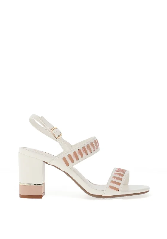 Women's genuine leather stiletto heel pumps with a soft finish Zanni & Co Namdinh Block Heeled Shoe, Crystal White & Blush Women's genuine leather stiletto heel pumps with a soft finish Zanni & Co Namdinh Block Heeled Shoe, Crystal White & Blush