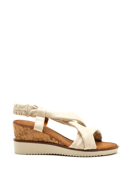 Women's Leather - Strapped Sandals with a Braided Detail in Brown for a Rustic Appeal Zanni & Co. Halch Criss Cross Wedged Sandals, Cream Women's Leather - Strapped Sandals with a Braided Detail in Brown for a Rustic Appeal Zanni & Co. Halch Criss Cross Wedged Sandals, Cream