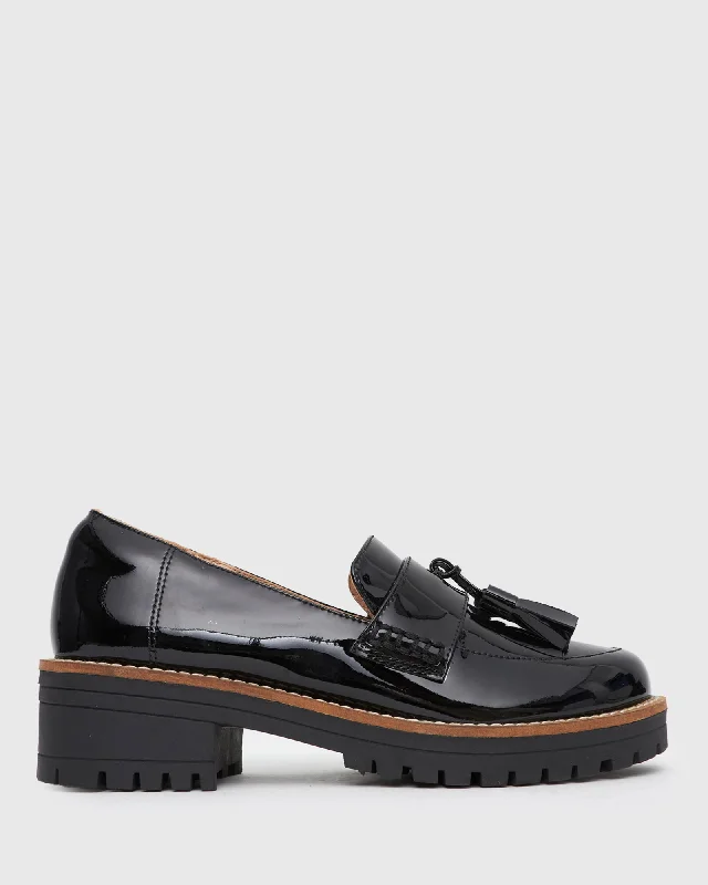 Women's Premium Leather Tassel Loafers in Dark Brown for a Classic Office Look AGGIE Tassel-Detail Leather Loafers Women's Premium Leather Tassel Loafers in Dark Brown for a Classic Office Look AGGIE Tassel-Detail Leather Loafers