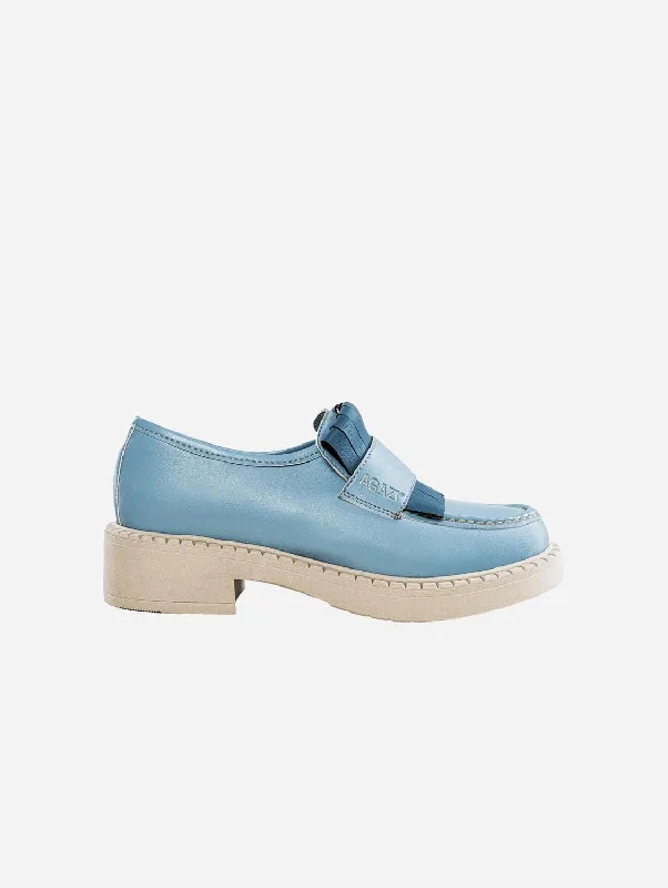 Women's Geometric - Patterned Loafers in Multicolor for a Fashion - Forward Look Diane Women's 3 in 1 Apple Leather Vegan Loafers | Sky Blue Women's Geometric - Patterned Loafers in Multicolor for a Fashion - Forward Look Diane Women's 3 in 1 Apple Leather Vegan Loafers | Sky Blue