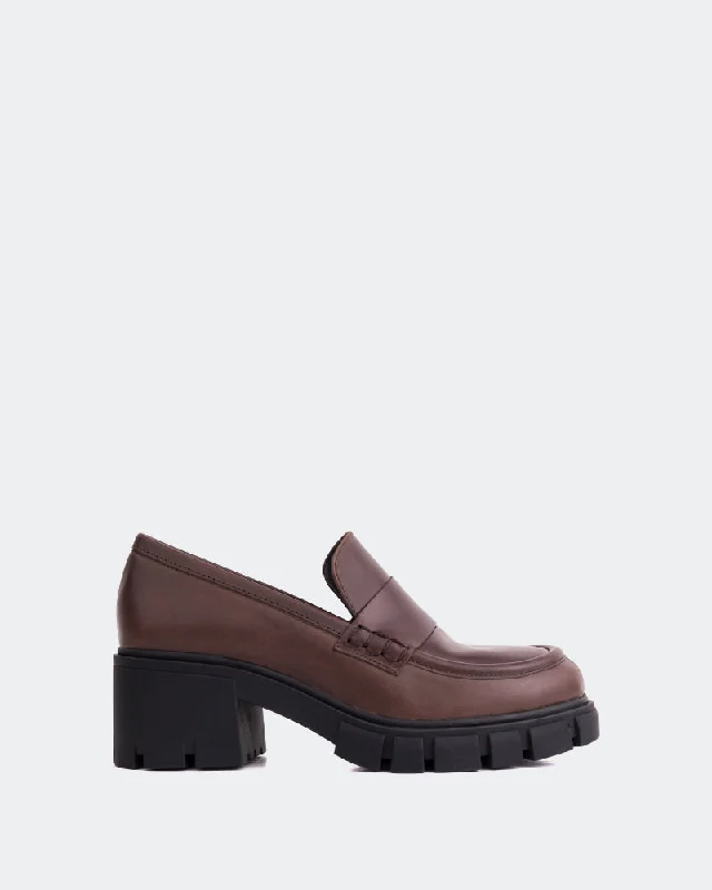 Women's Fur - Lined Loafers in Tan for a Cozy Winter Option Bourges Brown Leather