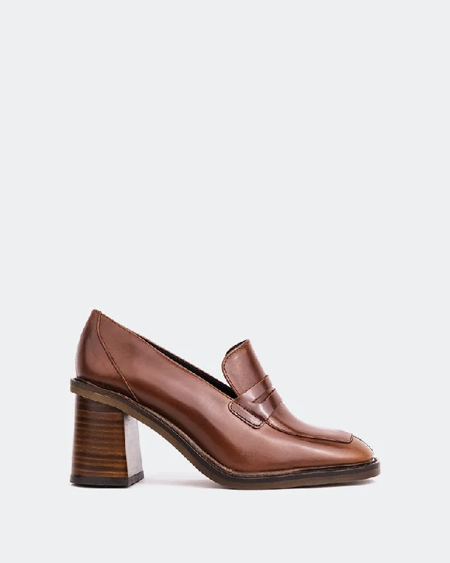 Women's Metallic Foil - Finish Loafers in Gold for a Glamorous Night Out Brewer Tan Leather