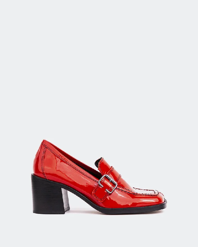 Women's Glitter - Embellished Loafers in Silver for a Sparkly Party Look Camelot Red Patent Women's Glitter - Embellished Loafers in Silver for a Sparkly Party Look Camelot Red Patent