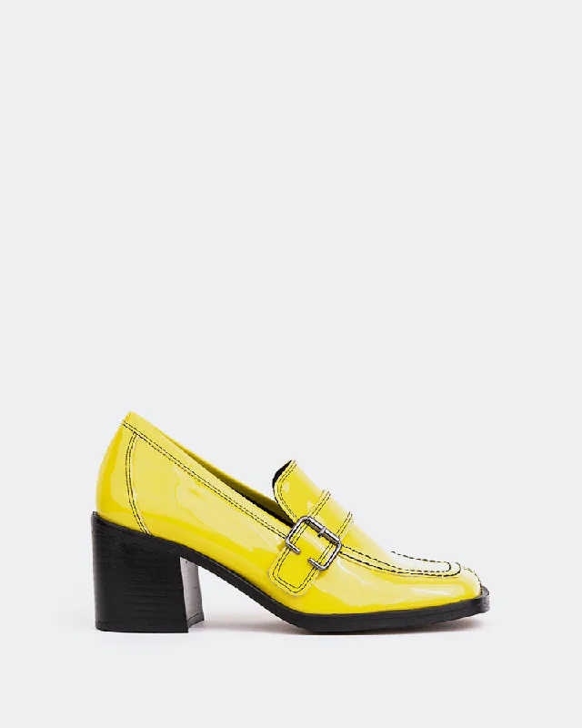 Women's Geometric - Patterned Loafers in Multicolor for a Fashion - Forward Look Camelot Yellow Patent Women's Geometric - Patterned Loafers in Multicolor for a Fashion - Forward Look Camelot Yellow Patent