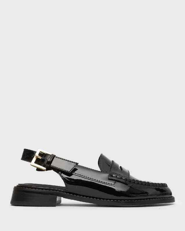 Women's Cashmere - Lined Loafers in Burgundy for Warmth in Winter CASABLANCA Leather Slingback Loafers Women's Cashmere - Lined Loafers in Burgundy for Warmth in Winter CASABLANCA Leather Slingback Loafers