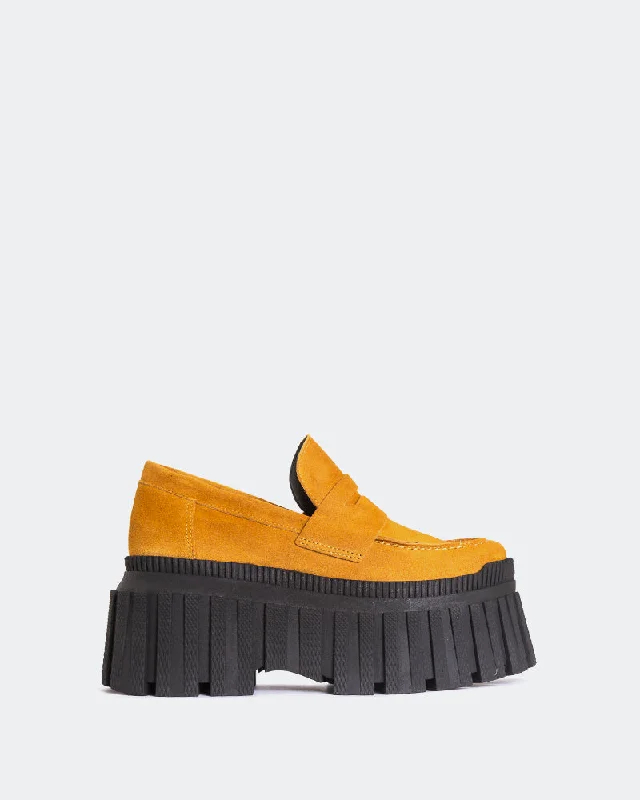 Women's Geometric - Patterned Loafers in Multicolor for a Fashion - Forward Look Leiza Camel Suede Women's Geometric - Patterned Loafers in Multicolor for a Fashion - Forward Look Leiza Camel Suede