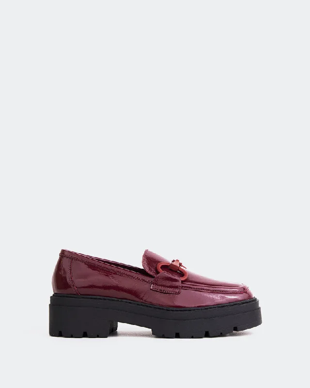 Women's Glitter - Embellished Loafers in Silver for a Sparkly Party Look Naples Burgundy Naplack Women's Glitter - Embellished Loafers in Silver for a Sparkly Party Look Naples Burgundy Naplack