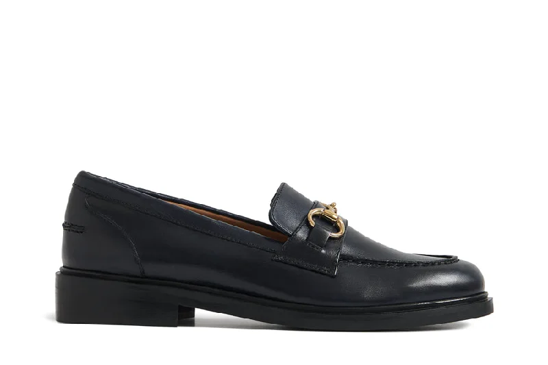 Navy leather