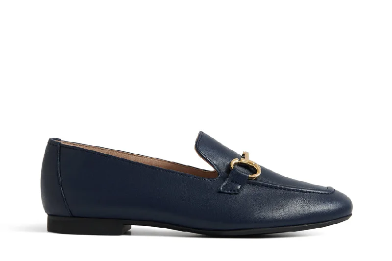 Navy leather